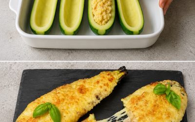 Courgettes farcies, la recette que m’a apprise ma grand-mère, un vrai délice ! Seulement 300 calories.