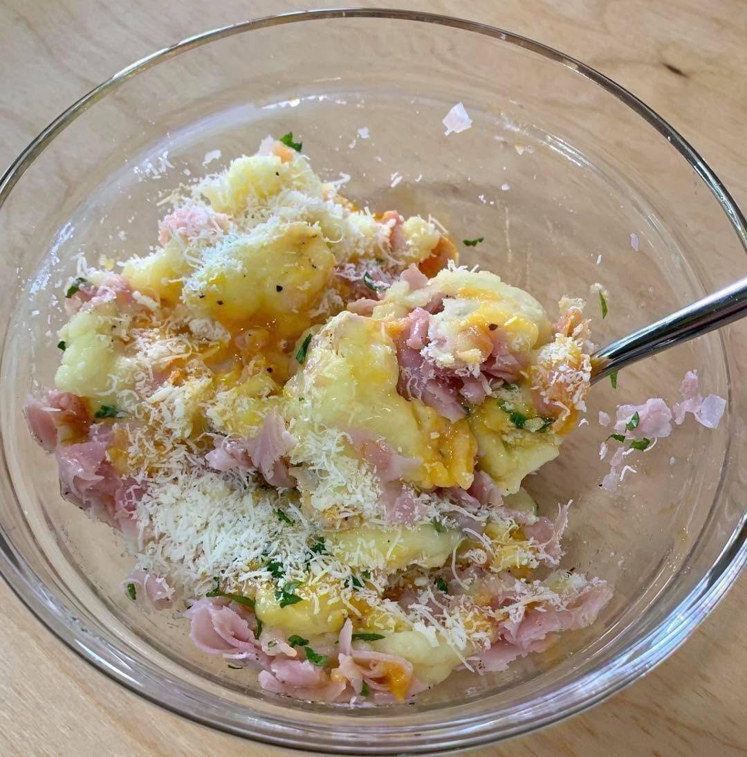 Boulettes de pommes de terre et de jambon