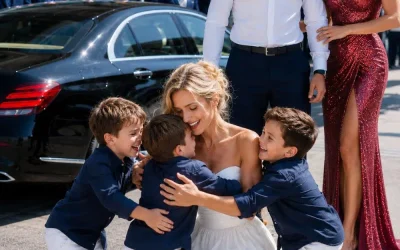 Mon ex-mari milliardaire s’est assis à côté de moi dans un avion juste pour me draguer — jusqu’à ce que trois petits garçons sortent d’une Bentley et courent vers moi en criant : « Maman ! »