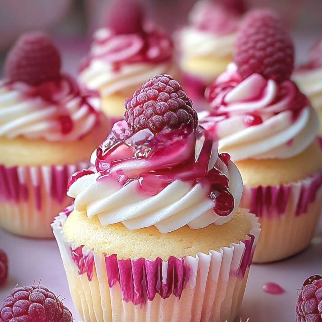 cupcakes au cheesecake à la framboise