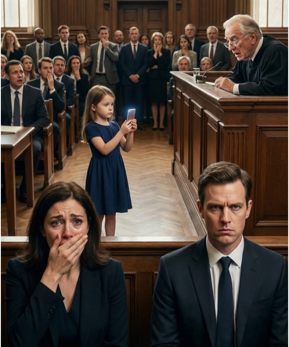 Lors de notre procès en divorce, mon mari est resté impassible alors qu’il cherchait à mettre fin à nos vingt ans de mariage. Quelques instants avant le prononcé du jugement, ma nièce de huit ans s’est levée et a demandé au juge de diffuser une vidéo de ce dont elle avait été témoin à la maison, choquant toute l’assistance.