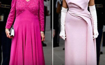 Melania Trump fait sensation dans une robe rose pâle lors du dîner d’État avec la reine Camilla et le roi Charles III — Photos Andrii Tykhyi Par Andrii Tykhyi