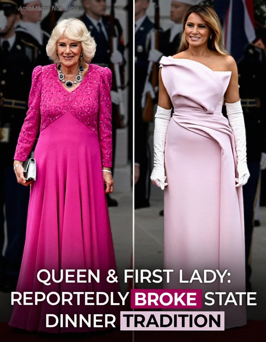 Melania Trump fait sensation dans une robe rose pâle lors du dîner d’État avec la reine Camilla et le roi Charles III — Photos Andrii Tykhyi Par Andrii Tykhyi