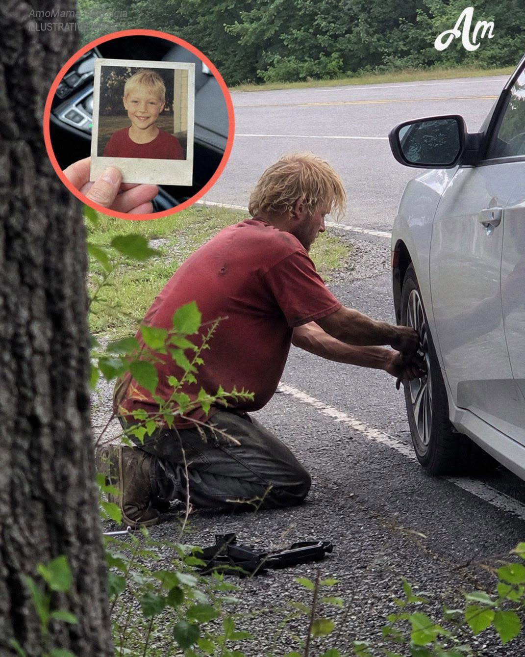 Un sans-abri m’a aidé à changer un pneu crevé sur la route 9 où mon fils a disparu il y a 20 ans – Ce qu’il a laissé sur le siège passager m’a bouleversé.