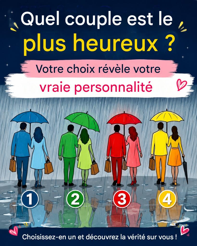 Quel couple est le plus heureux ? Votre choix révélera votre véritable personnalité.