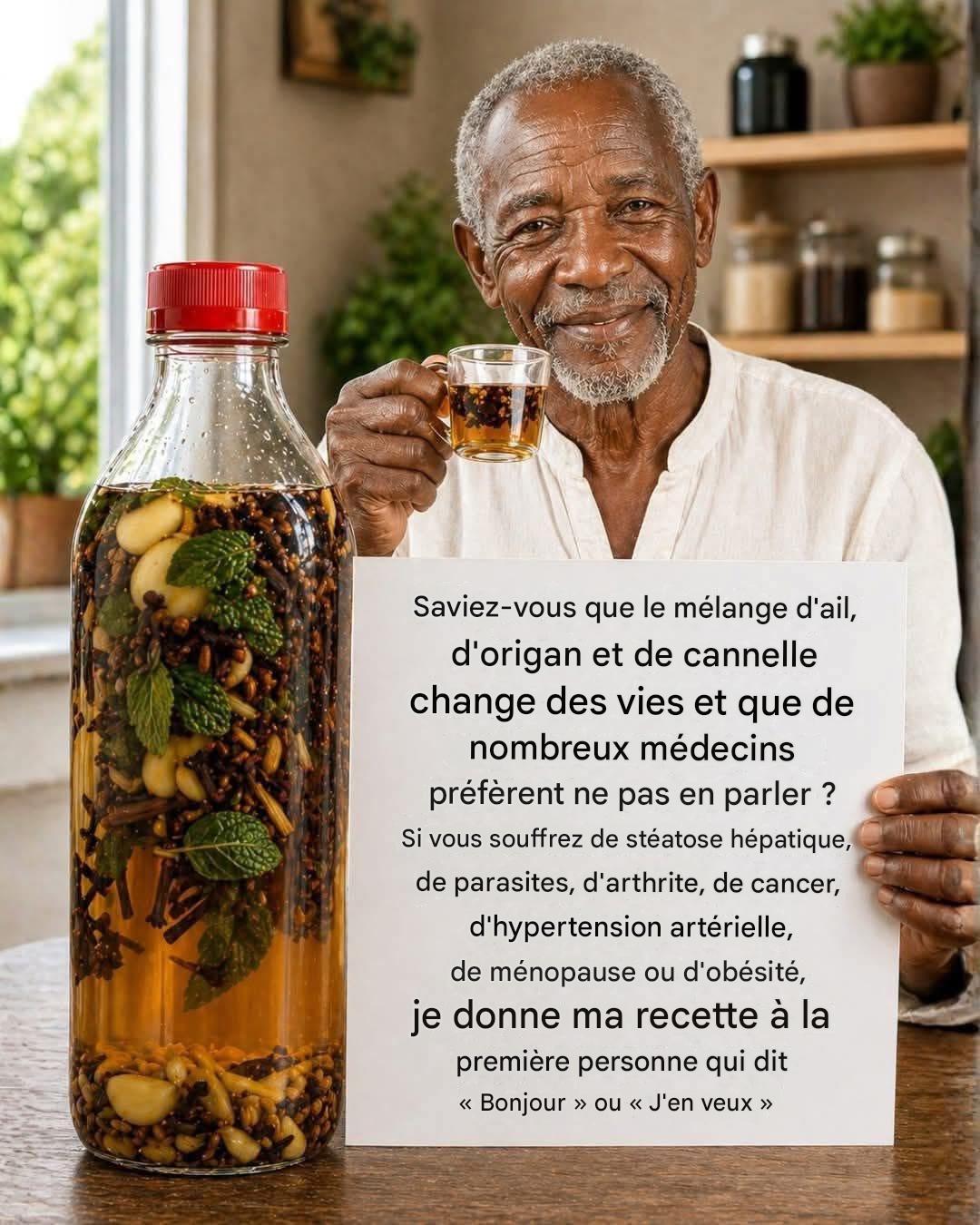 Boisson détox à l’ail, à l’origan et à la cannelle