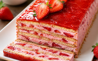 Gâteau au Petit Beurre et aux Fraises : Le Dessert Frais et Gourmand de l’Été