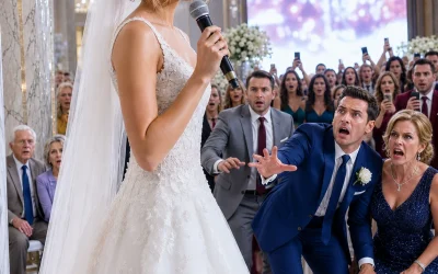 Un quart d’heure avant mon mariage, j’ai trouvé mes parents assis derrière un pilier sur deux chaises en plastique bon marché, tandis que la riche famille de mon fiancé occupait le premier rang comme des rois. Ma mère m’a murmuré : « Ne gâche pas ta journée, ma chérie. » Mais un froid glacial m’a envahie.