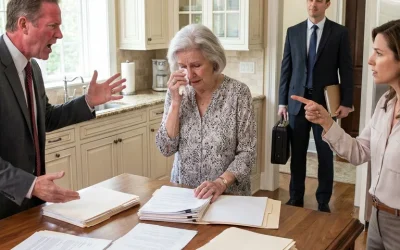 Mon mari m’a laissé 3 millions de dollars après 50 ans de mariage. Quarante minutes plus tard, ma fille et mon gendre ont fait irruption dans ma cuisine et m’ont ordonné de faire mes valises et de partir. Puis l’avocat est entré et s’est mis à rire.