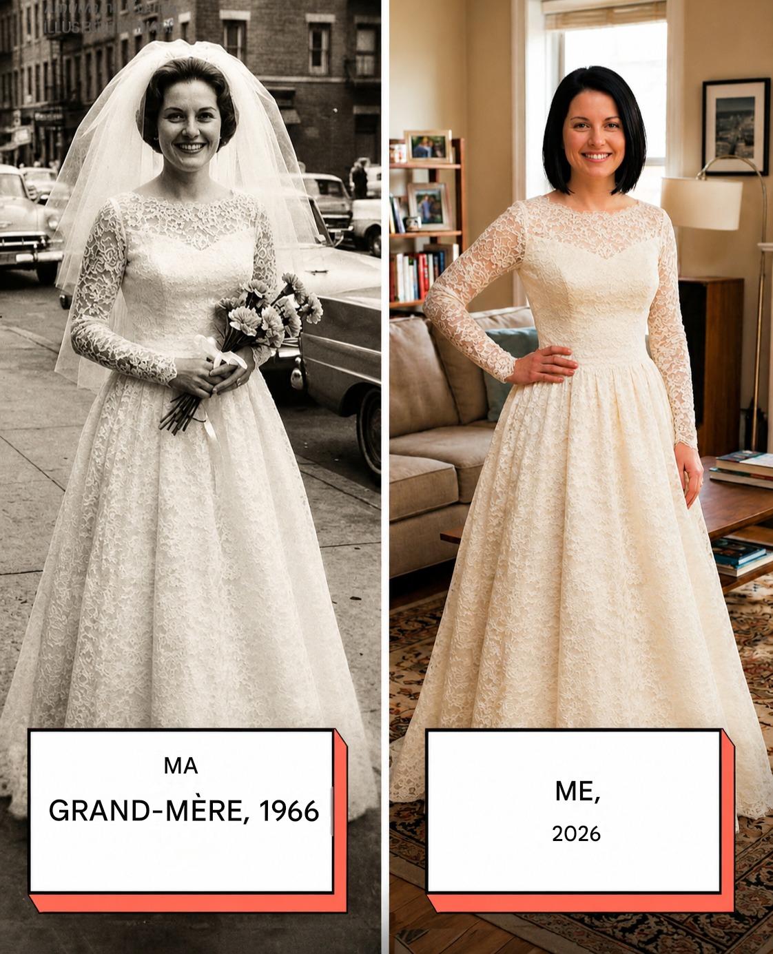 J’ai décidé de porter la robe de mariée de ma grand-mère en son honneur – mais en la retouchant, j’ai trouvé un mot caché qui révélait la vérité sur mes parents.