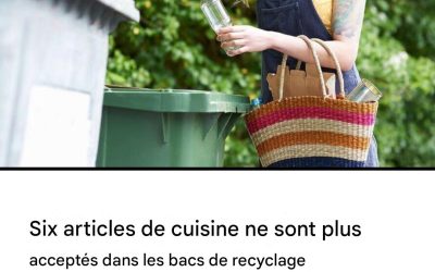 Six articles de cuisine ne sont plus acceptés dans les bacs de recyclage en vertu des nouvelles règles