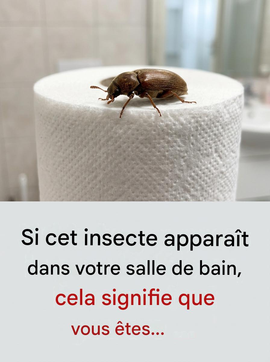 Si cet insecte apparaît dans votre salle de bain, cela signifie que vous êtes…