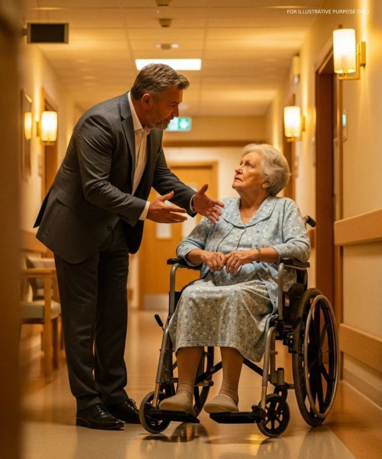 Un millionnaire entra dans une maison de retraite pour faire un don… mais il se figea lorsqu’une femme âgée leva la tête, le fixa et murmura son nom. Et à cet instant, il comprit qu’elle n’était pas une résidente comme les autres : c’était quelqu’un qu’il croyait avoir perdu à jamais…