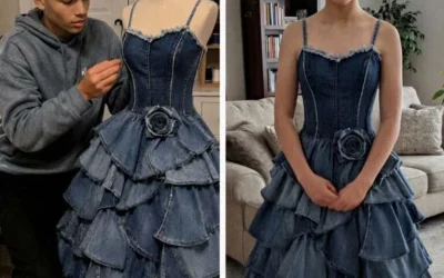 Ma belle-mère a refusé de payer ma robe de bal, alors mon frère en a confectionné une avec un vieux jean de notre défunte mère, mais quand je suis arrivée au bal, son plan pour m’humilier a pris une tournure qu’elle n’avait absolument pas vue venir.