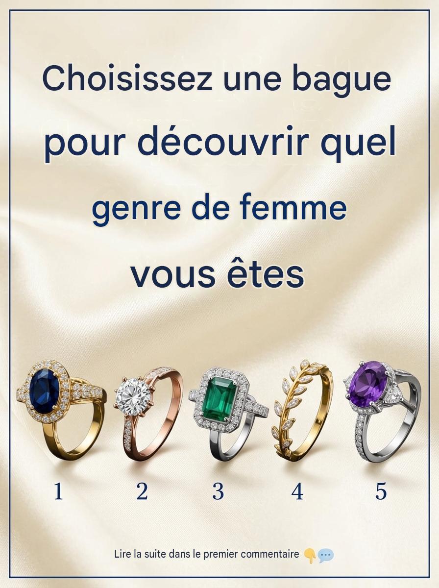 Choisissez une bague pour révéler vos traits de personnalité cachés.