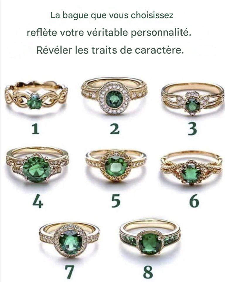 La bague que vous choisissez révèle vos véritables traits de caractère.